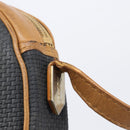 SAINT LAURENT Shoulder Bag PVC Canvas Black Gold Auth 203496-13
