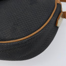 SAINT LAURENT Shoulder Bag PVC Canvas Black Gold Auth 203496-15