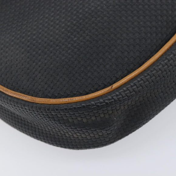 SAINT LAURENT Shoulder Bag PVC Canvas Black Gold Auth 203496
