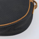 SAINT LAURENT Shoulder Bag PVC Canvas Black Gold Auth 203496-17