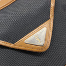 SAINT LAURENT Shoulder Bag PVC Canvas Black Gold Auth 203496-20
