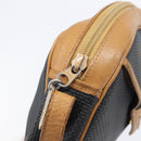 SAINT LAURENT Shoulder Bag PVC Canvas Black Gold Auth 203496-21
