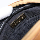 SAINT LAURENT Shoulder Bag PVC Canvas Black Gold Auth 203496-22