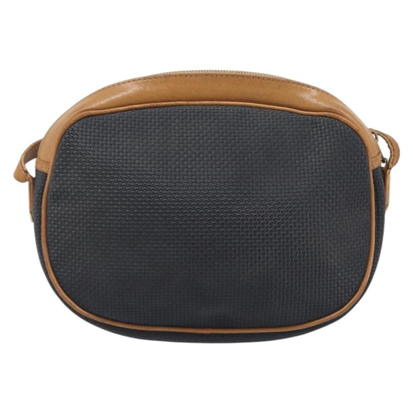 SAINT LAURENT Shoulder Bag PVC Canvas Black Gold Auth 203496