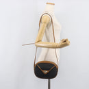 SAINT LAURENT Shoulder Bag PVC Canvas Black Gold Auth 203496-31