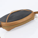 SAINT LAURENT Shoulder Bag PVC Canvas Black Gold Auth 203496-7