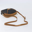 SAINT LAURENT Shoulder Bag PVC Canvas Black Gold Auth 203496-8
