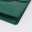 SAINT LAURENT Shoulder Bag Leather Green Gold Tone Auth 203497-16