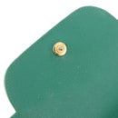 SAINT LAURENT Shoulder Bag Leather Green Gold Tone Auth 203497-21