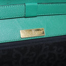 SAINT LAURENT Shoulder Bag Leather Green Gold Tone Auth 203497-24