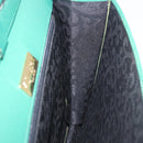 SAINT LAURENT Shoulder Bag Leather Green Gold Tone Auth 203497-26