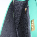SAINT LAURENT Shoulder Bag Leather Green Gold Tone Auth 203497-27