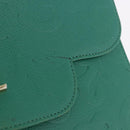 SAINT LAURENT Shoulder Bag Leather Green Gold Tone Auth 203497-4