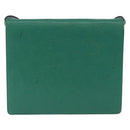 SAINT LAURENT Shoulder Bag Leather Green Gold Tone Auth 203497-5