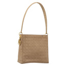 Christian Dior Canage Shoulder Bag Canvas Beige Gold Auth 203499-1