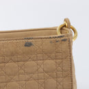Christian Dior Canage Shoulder Bag Canvas Beige Gold Auth 203499-14