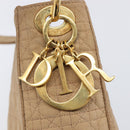 Christian Dior Canage Shoulder Bag Canvas Beige Gold Auth 203499-16