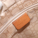 Christian Dior Canage Shoulder Bag Canvas Beige Gold Auth 203499-17