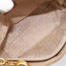 Christian Dior Canage Shoulder Bag Canvas Beige Gold Auth 203499-18