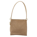 Christian Dior Canage Shoulder Bag Canvas Beige Gold Auth 203499-2