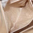 Christian Dior Canage Shoulder Bag Canvas Beige Gold Auth 203499-22