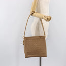 Christian Dior Canage Shoulder Bag Canvas Beige Gold Auth 203499-24
