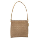 Christian Dior Canage Shoulder Bag Canvas Beige Gold Auth 203499-3