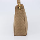 Christian Dior Canage Shoulder Bag Canvas Beige Gold Auth 203499-4