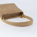 Christian Dior Canage Shoulder Bag Canvas Beige Gold Auth 203499-7