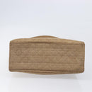 Christian Dior Canage Shoulder Bag Canvas Beige Gold Auth 203499-9