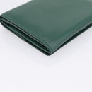 Rolex Wallet Leather Green Gold Auth 203513-16