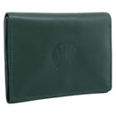 Rolex Wallet Leather Green Gold Auth 203513-1