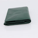 Rolex Wallet Leather Green Gold Auth 203513-4