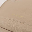 Salvatore Ferragamo Gancini Hand Bag Leather 2way Beige Gold Auth 203581-26