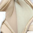 Salvatore Ferragamo Gancini Hand Bag Leather 2way Beige Gold Auth 203581-38