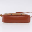MCM Vicetos Shoulder Bag PVC Leather Brown Gold Tone Auth 203589-11