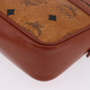 MCM Vicetos Shoulder Bag PVC Leather Brown Gold Tone Auth 203589-13