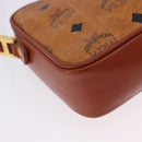 MCM Vicetos Shoulder Bag PVC Leather Brown Gold Tone Auth 203589-14
