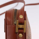 MCM Vicetos Shoulder Bag PVC Leather Brown Gold Tone Auth 203589-17
