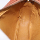 MCM Vicetos Shoulder Bag PVC Leather Brown Gold Tone Auth 203589-21
