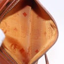 MCM Vicetos Shoulder Bag PVC Leather Brown Gold Tone Auth 203589-24