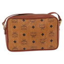 MCM Vicetos Shoulder Bag PVC Leather Brown Gold Tone Auth 203589-3
