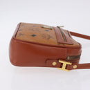 MCM Vicetos Shoulder Bag PVC Leather Brown Gold Tone Auth 203589-4