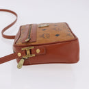 MCM Vicetos Shoulder Bag PVC Leather Brown Gold Tone Auth 203589-5
