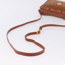 MCM Vicetos Shoulder Bag PVC Leather Brown Gold Tone Auth 203589-7