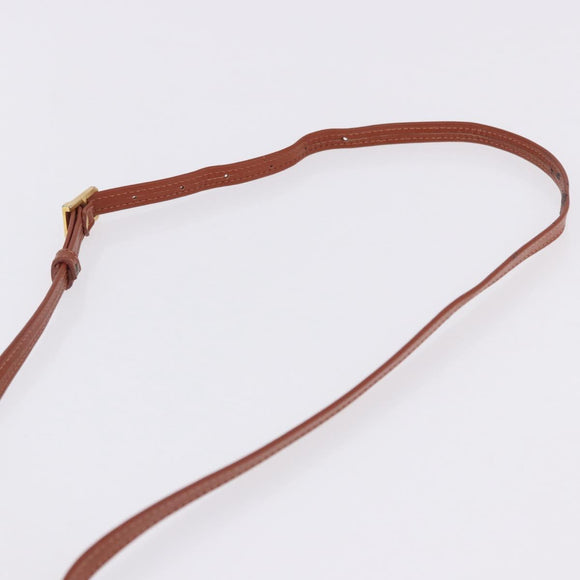 MCM Vicetos Shoulder Bag PVC Leather Brown Gold Tone Auth 203589