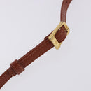 MCM Vicetos Shoulder Bag PVC Leather Brown Gold Tone Auth 203589-9