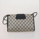 GUCCI GG Supreme Sherry Line Bag PVC Suede 3 Set Beige Black Navy Auth 203591-10