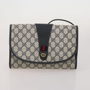 GUCCI GG Supreme Sherry Line Bag PVC Suede 3 Set Beige Black Navy Auth 203591-9