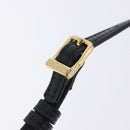 MCM Vicetos Shoulder Bag PVC Leather Black Gold Tone Auth 203593-9